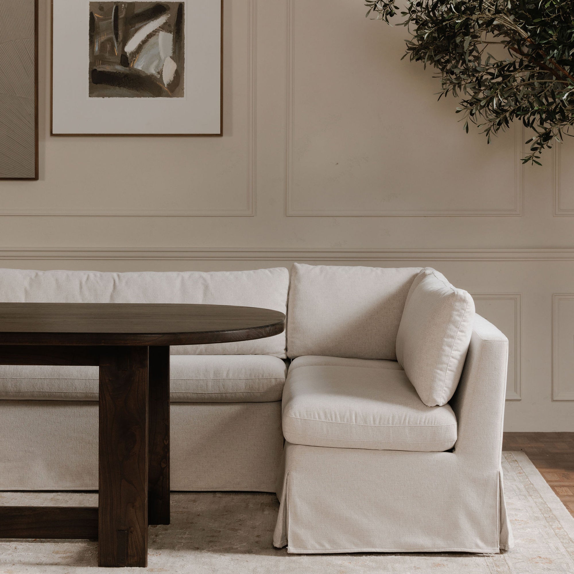 Fable Slipcover Dining Chair and Half by Moe's Home