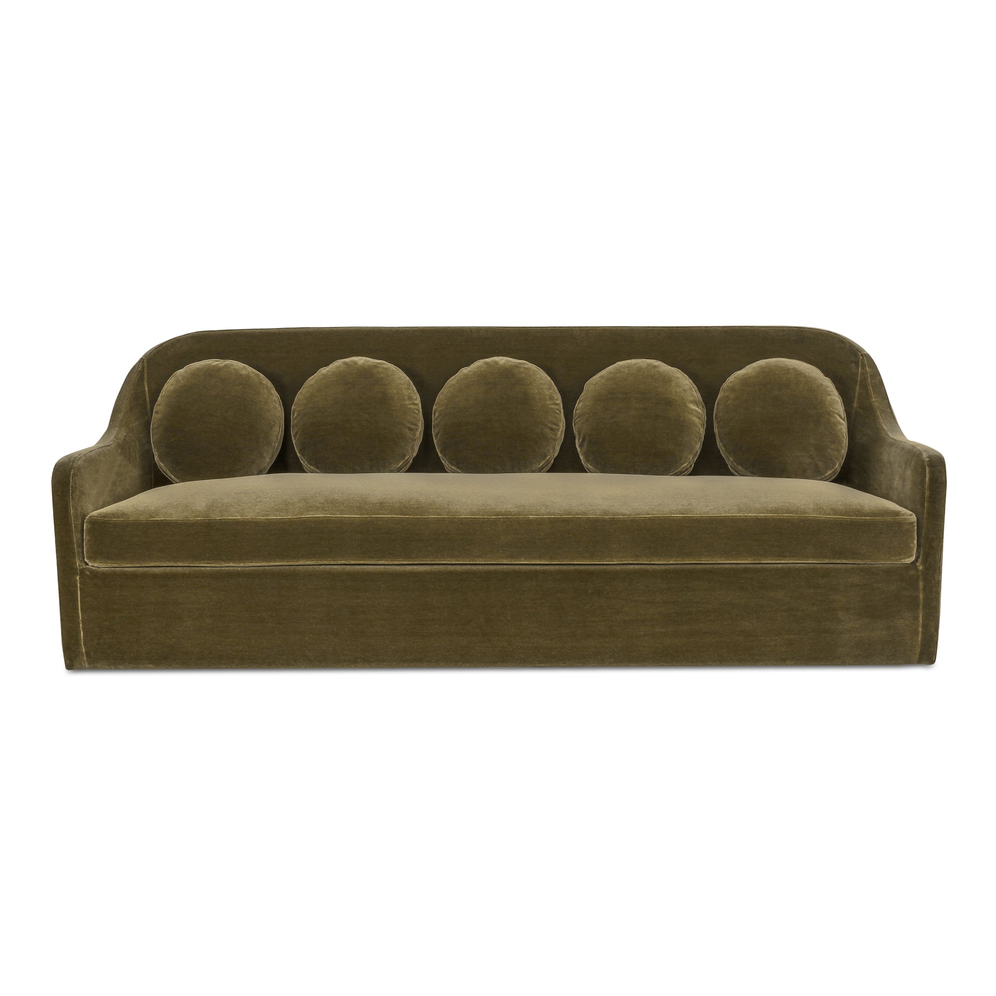 Rialto Sofa Dark Green Faux Mohair by Moe's Home