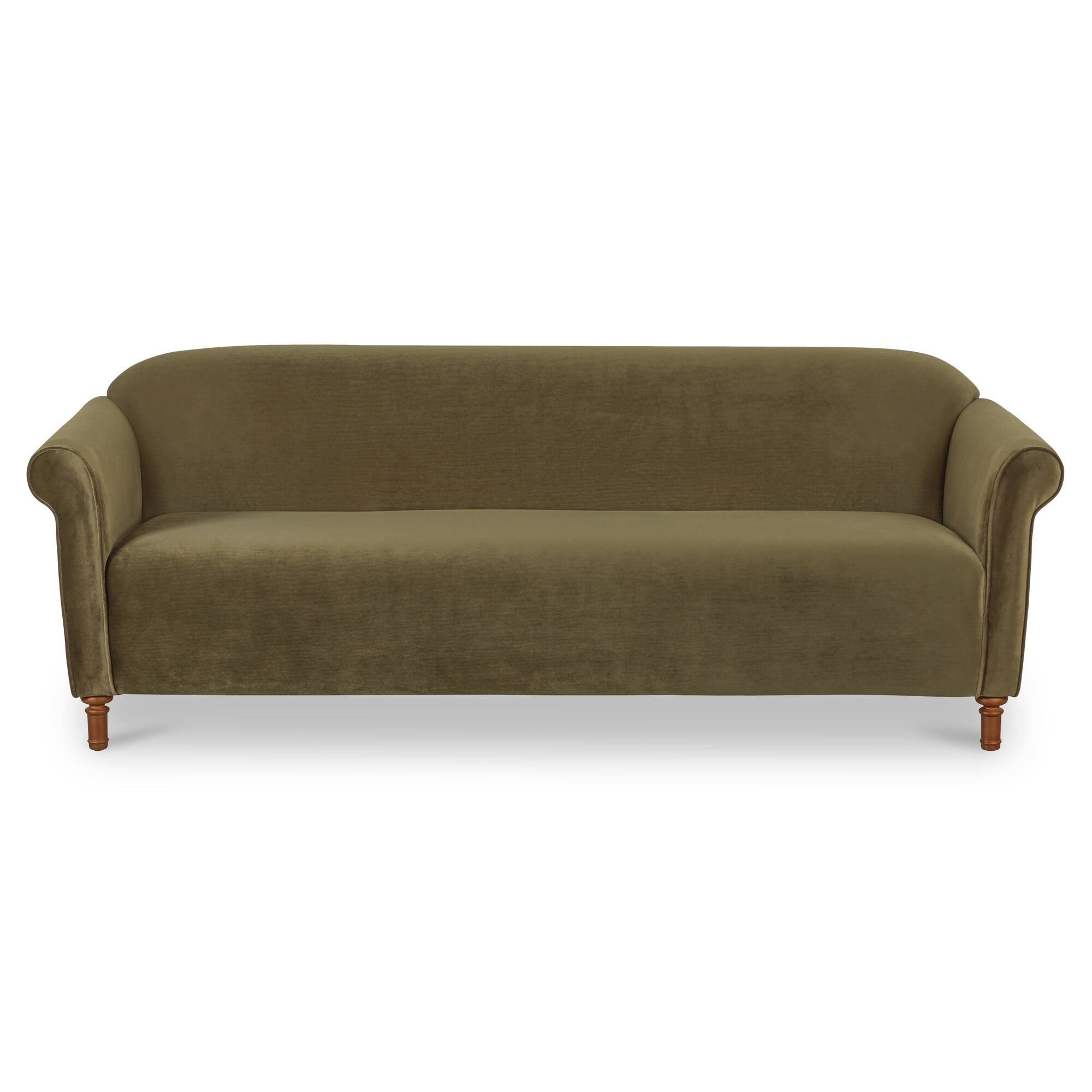 Harmony Sofa Dark Green Faux Mohair by Moe's Home