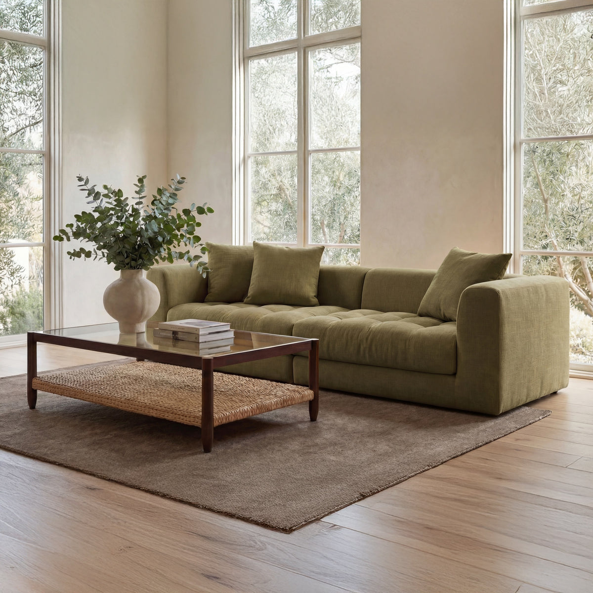 Davie Modular Sofa Olive by Moe's Home