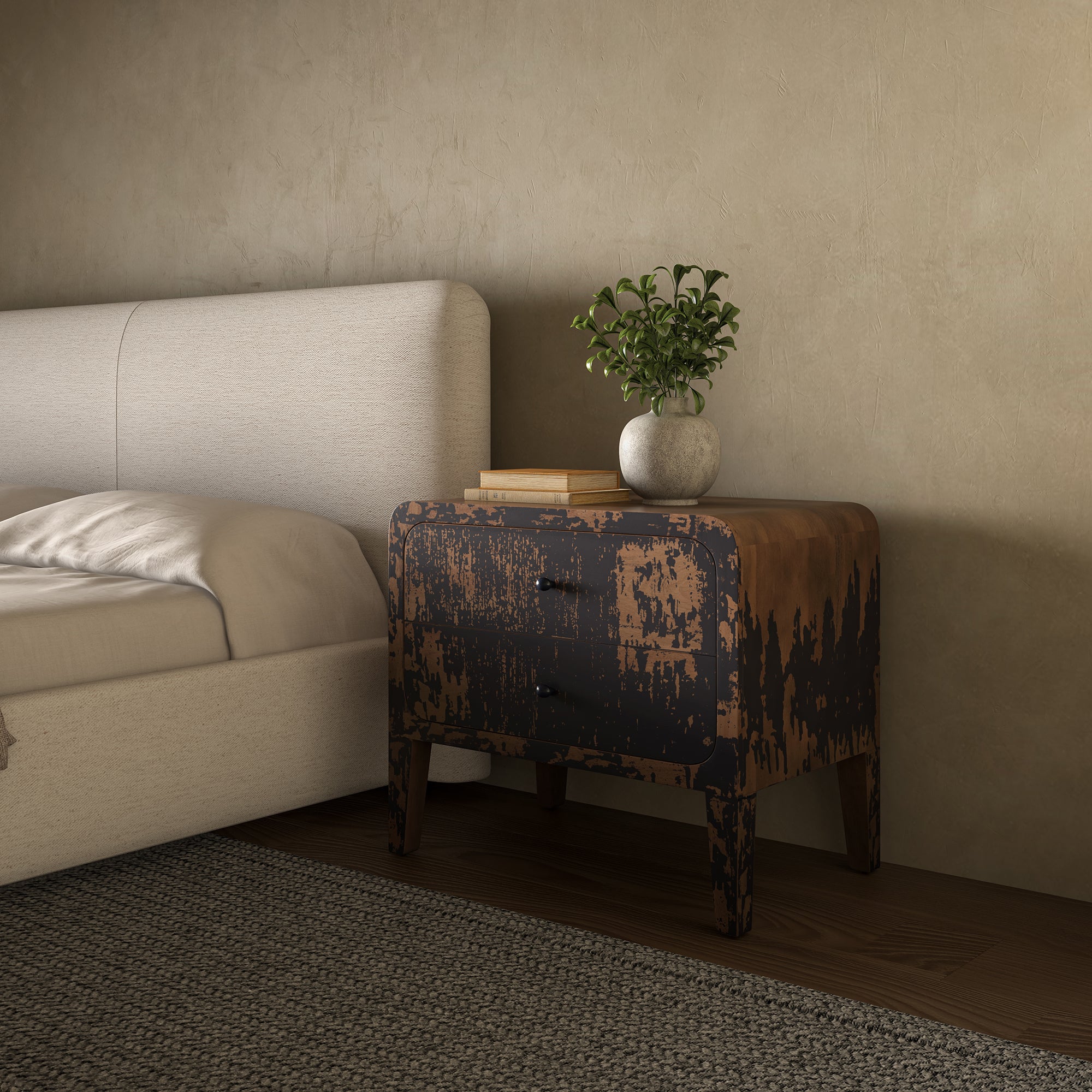 Iris Nightstand Distressed by Moe's Home