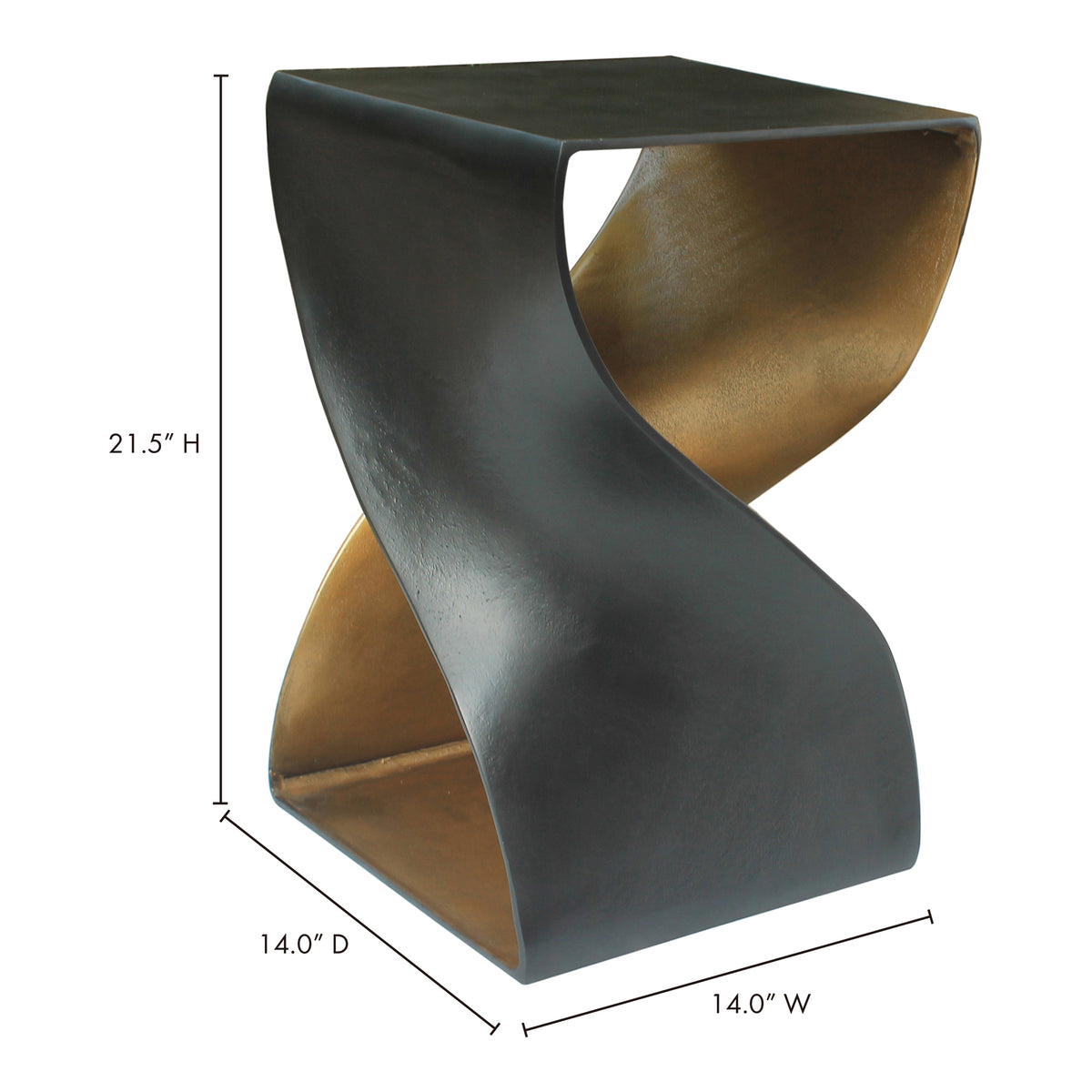 Twist Accent Table Black by Moe's Home