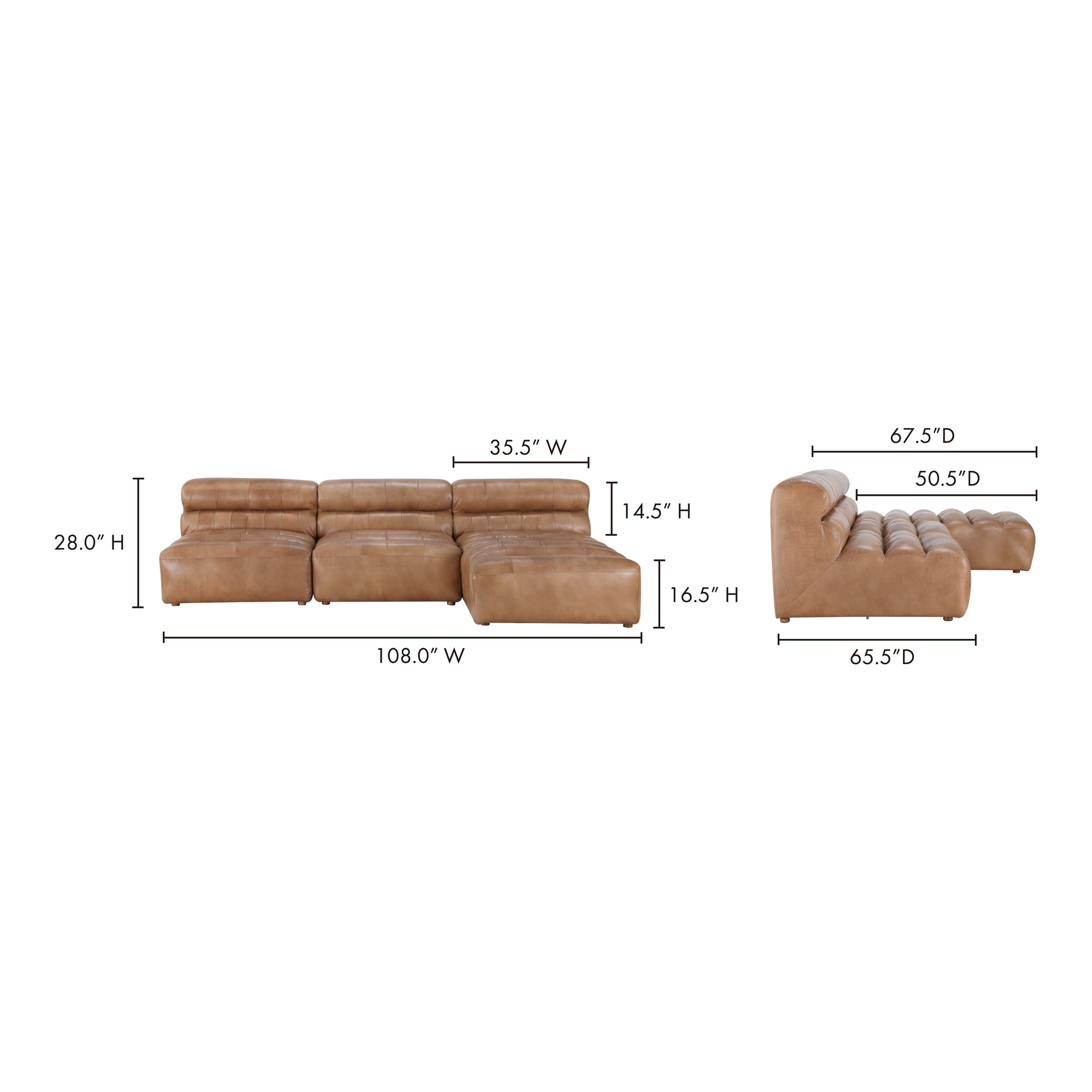 Ramsay Signature Modular Sectional Tan