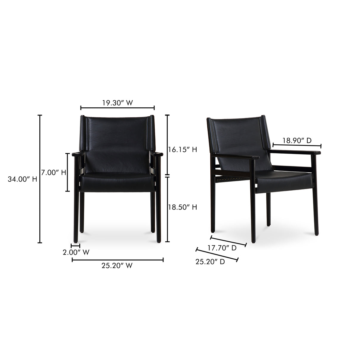 Remy Dining Chair Black by Moe's Home