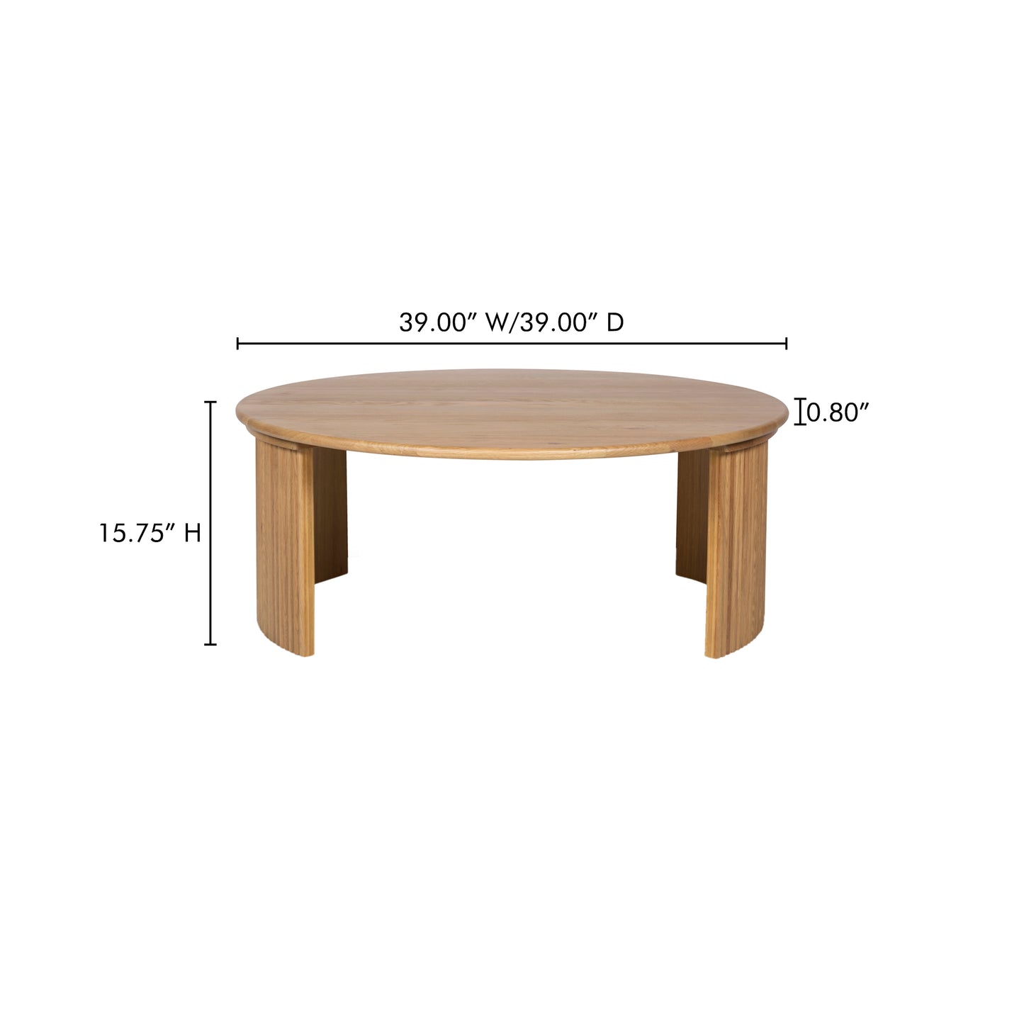 Penny Large Coffee Table Natural by Moe's Home