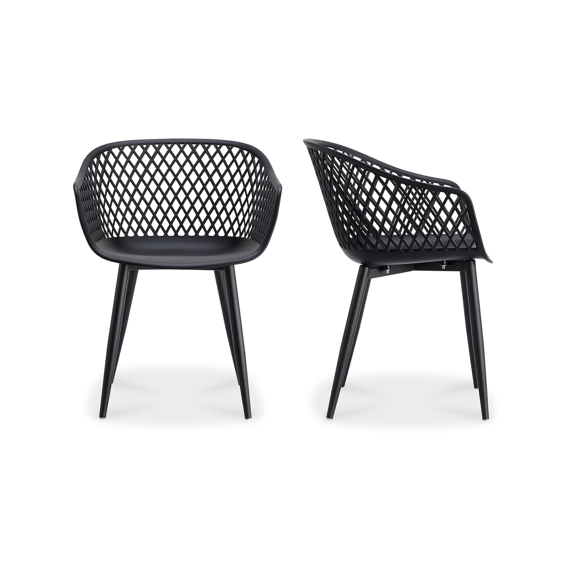 Piazza Outdoor Chair Black Set Of Two | Black