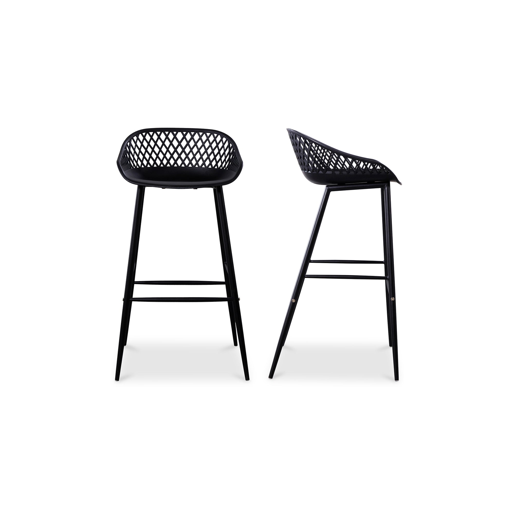 Piazza Outdoor Barstool Black Set Of Two | Black