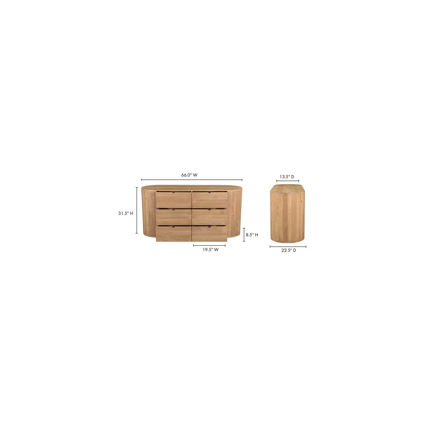 Theo 6 Drawer Dresser by Moe's Home