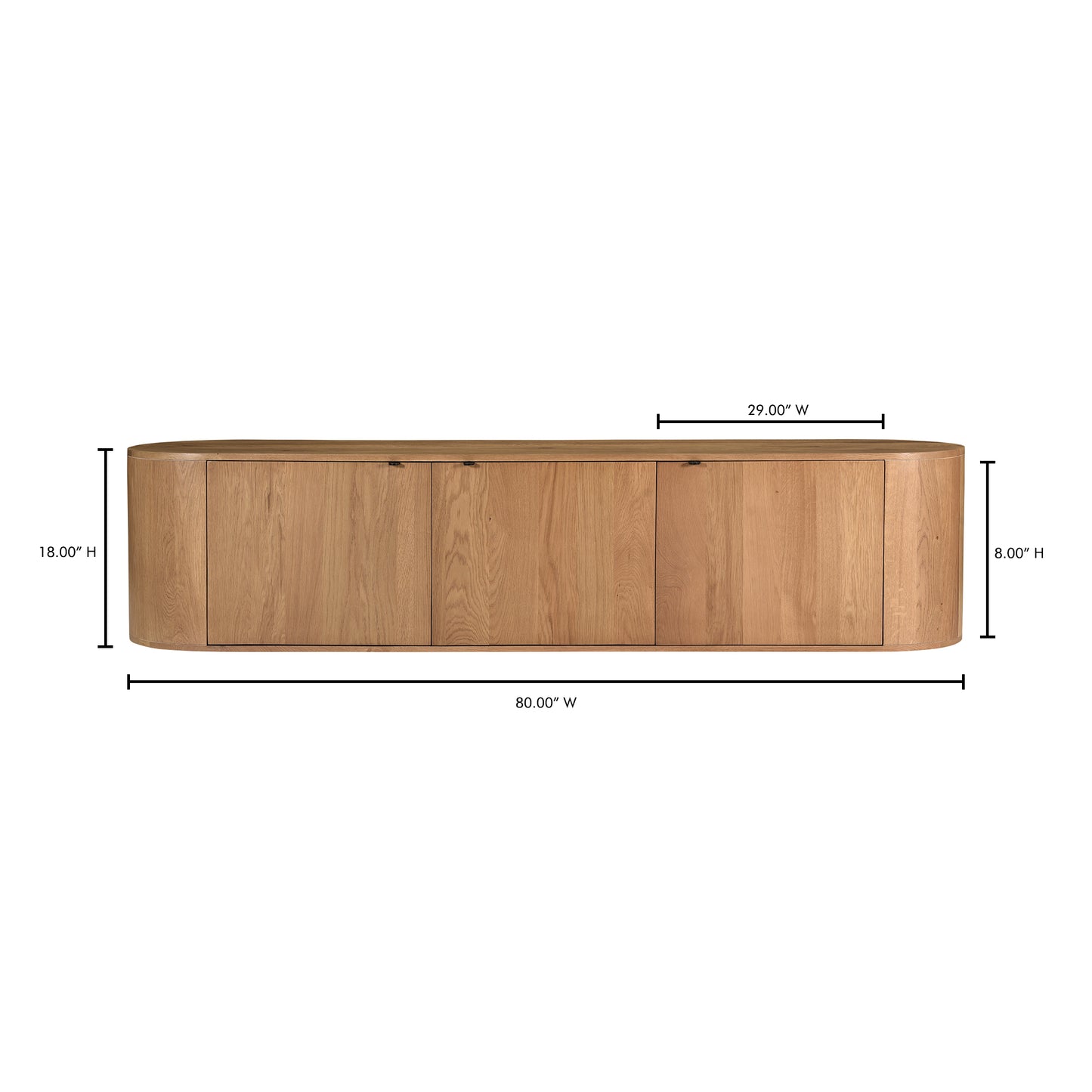 Theo Media Bench Natural by Moe's Home