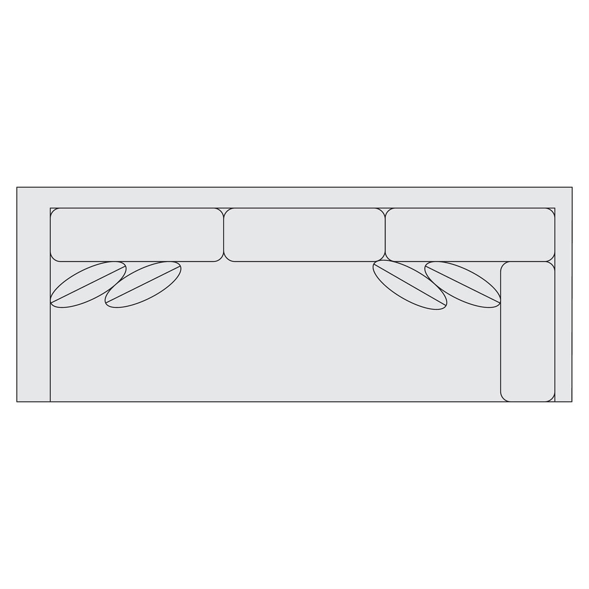 Signature Seating Fabric Right Arm Return Sofa (S83) by Bernhardt