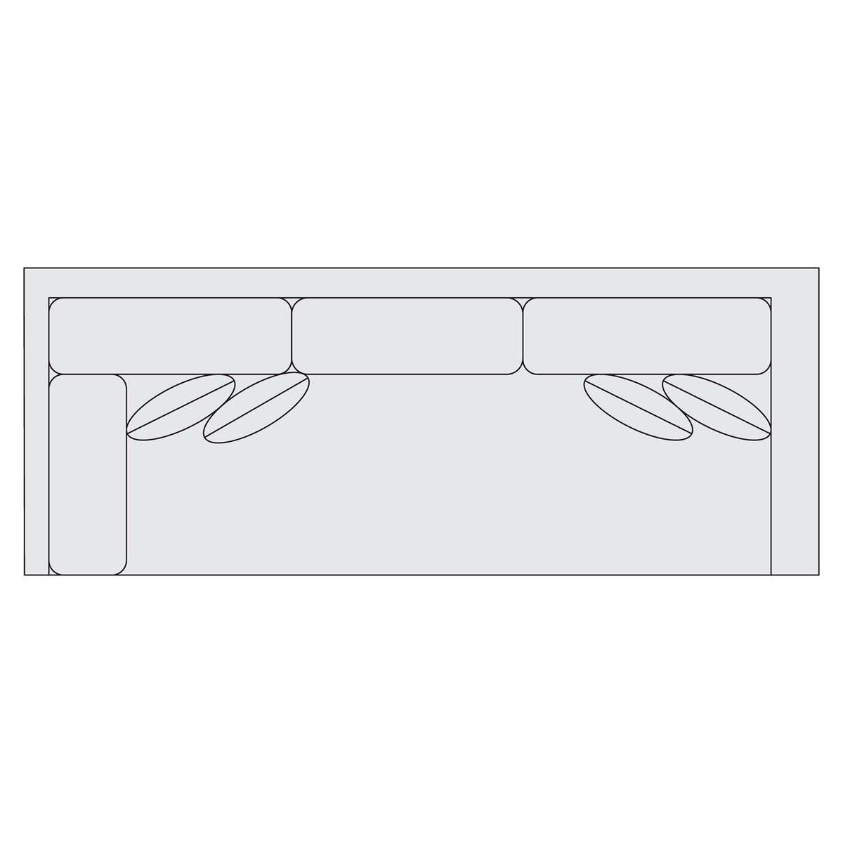 Signature Seating Fabric Left Arm Return Sofa (S84) by Bernhardt