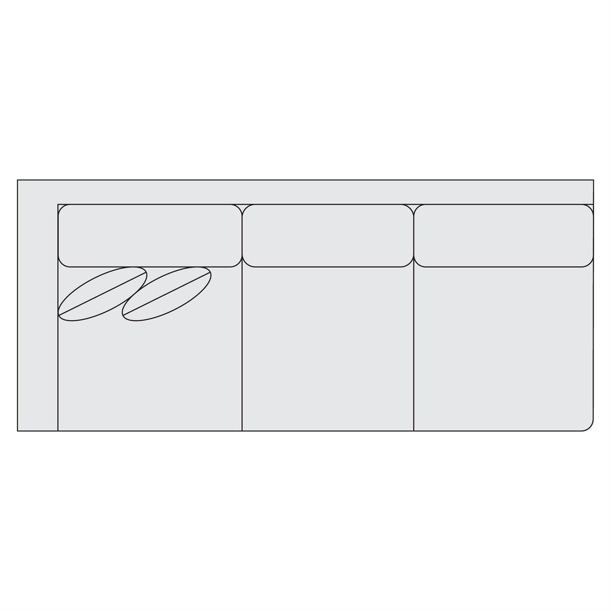 Signature Seating Fabric Left Arm Sofa (S92) by Bernhardt