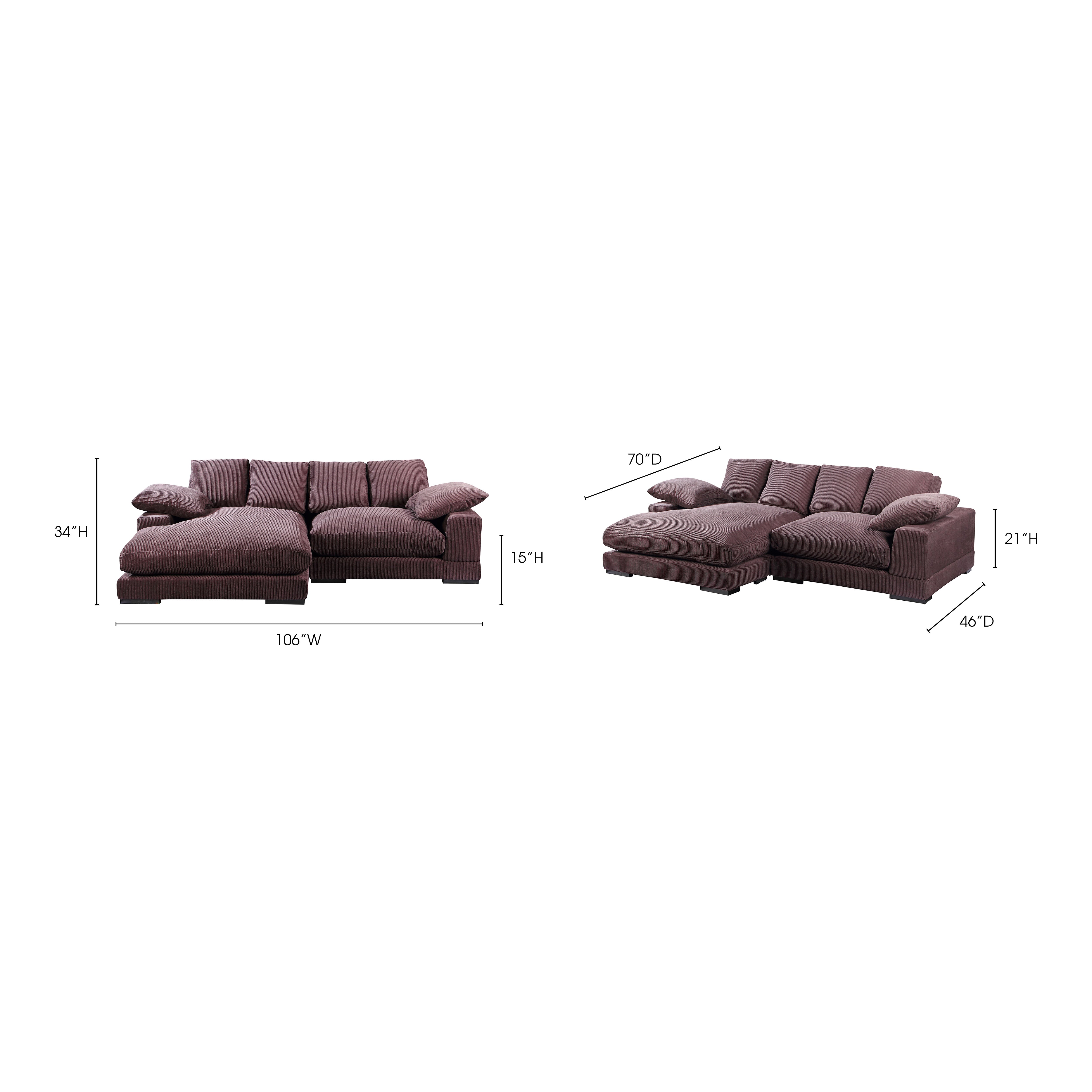 Plunge Sectional Dark Brown