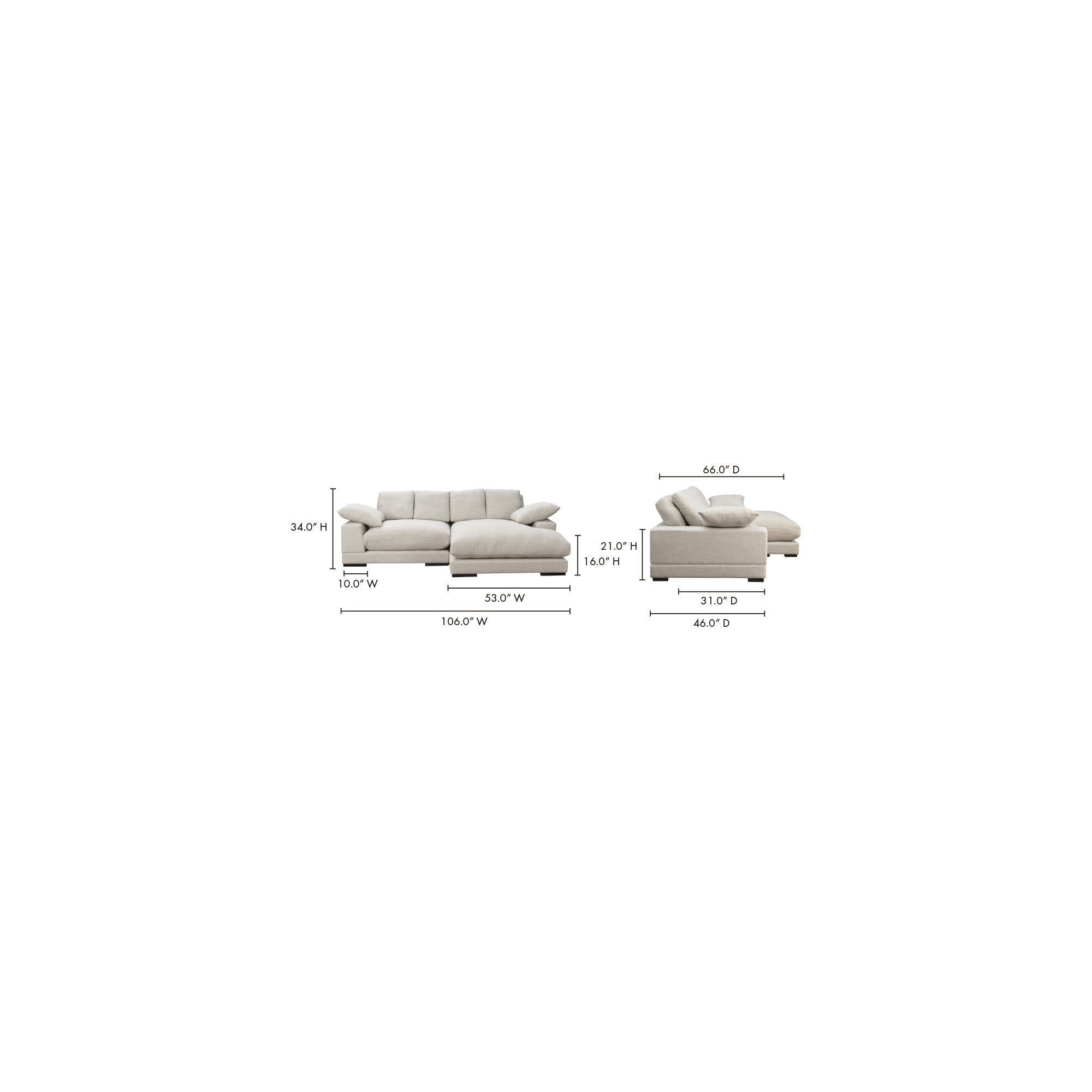 Plunge Sectional Sahara