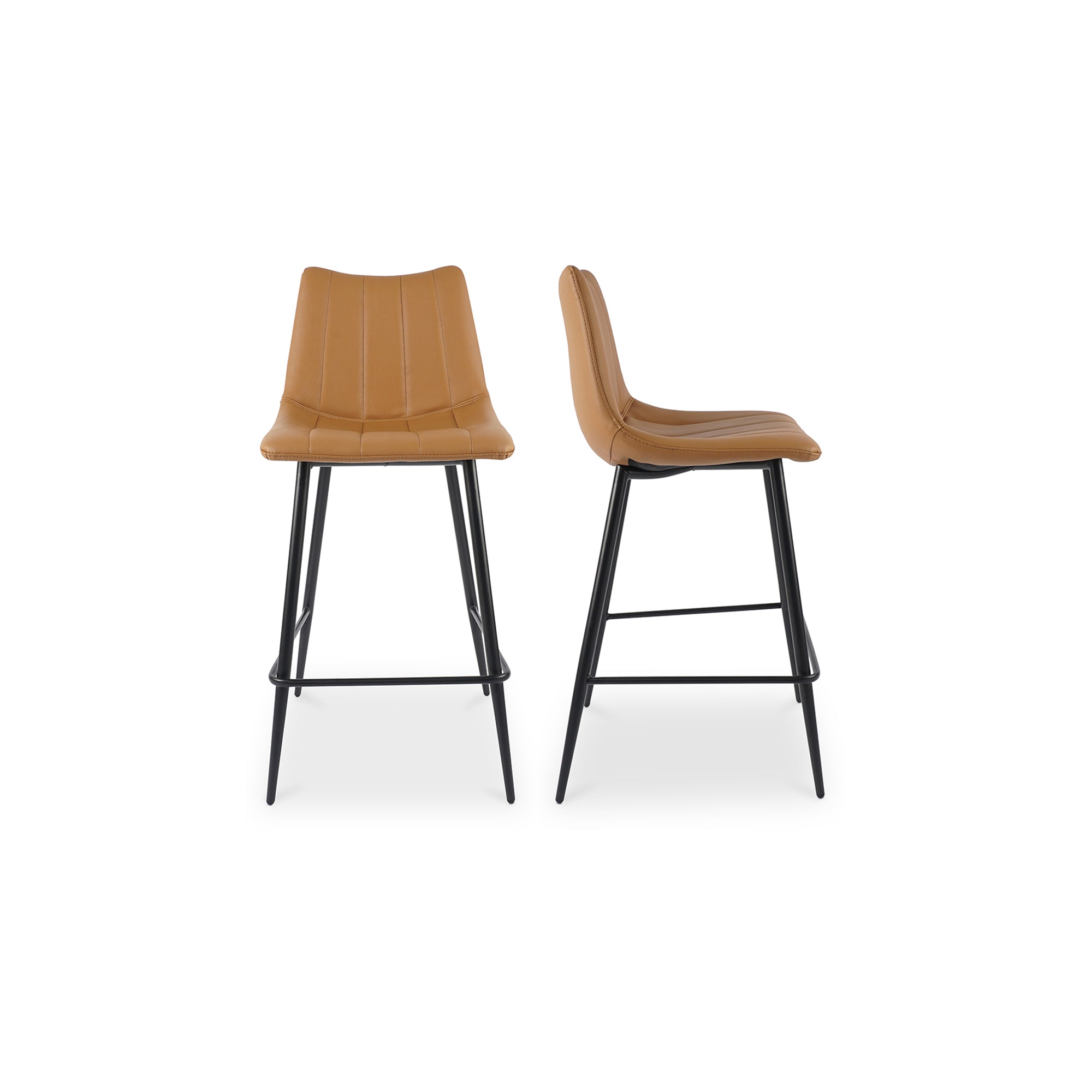 Alibi Counter Stool Tan Set Of Two | Orange