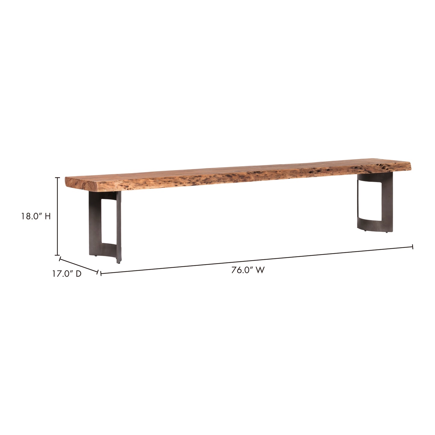 Solid Acacia Bench Extra Small by Moe's Home