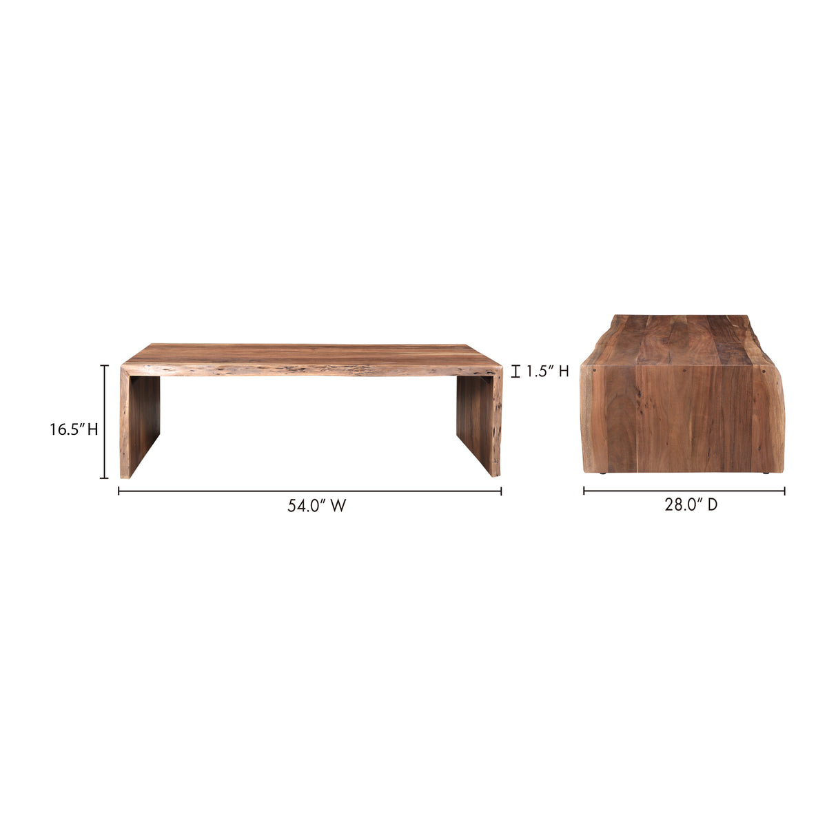 Tyrell Coffee Table Natural Stain by Moe's Home