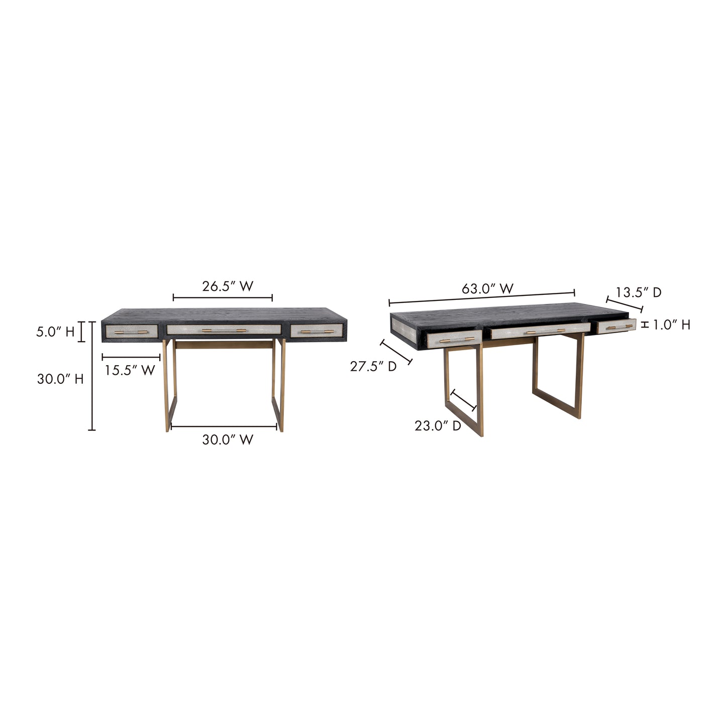 Mako Desk Grey by Moe's Home
