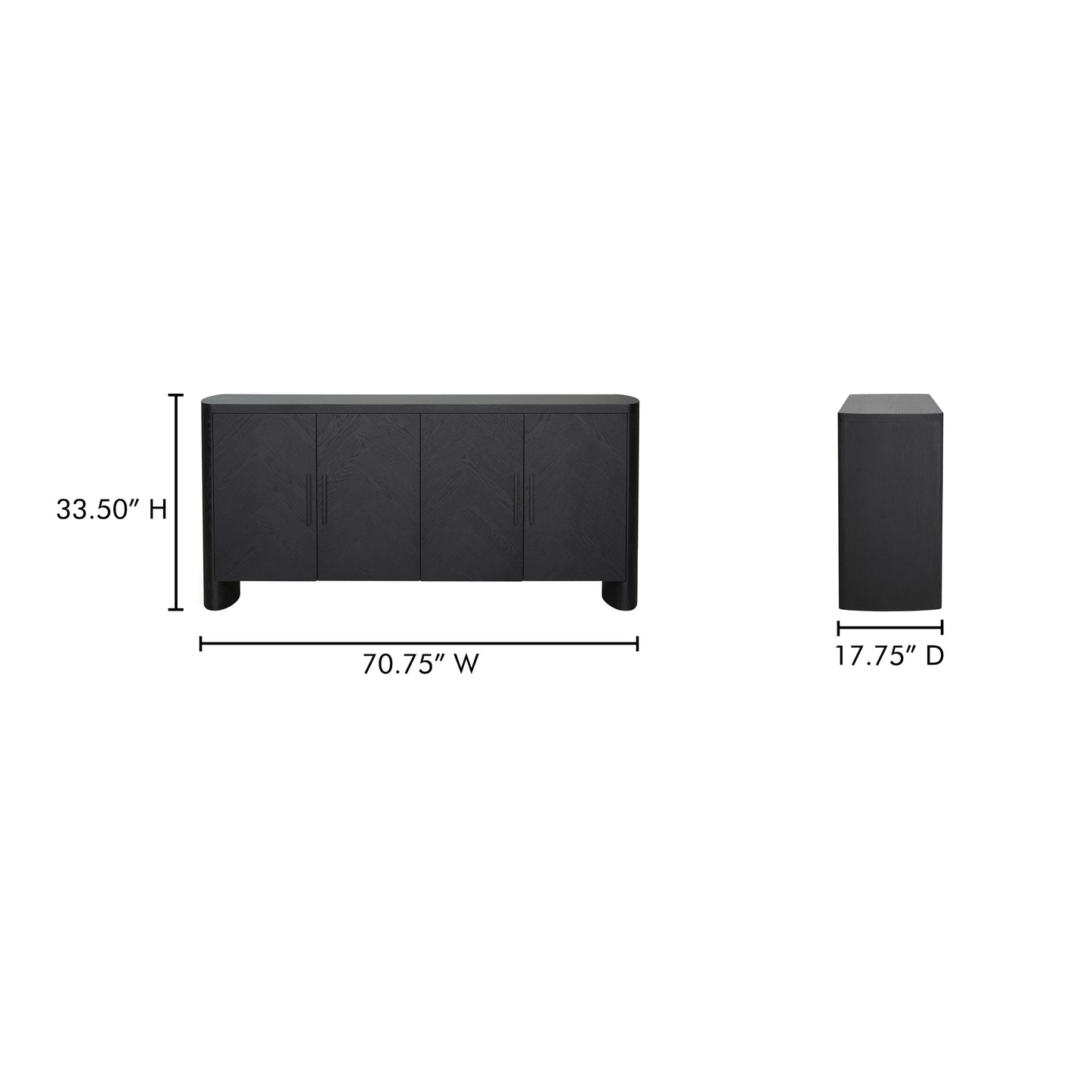 William Sideboard Black by Moe's Home