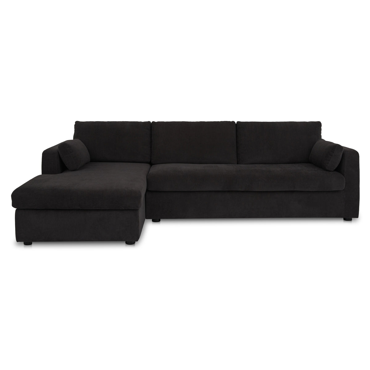 Burrow Sleeper Sectional With Storage Chaise Black Left by Moe's Home