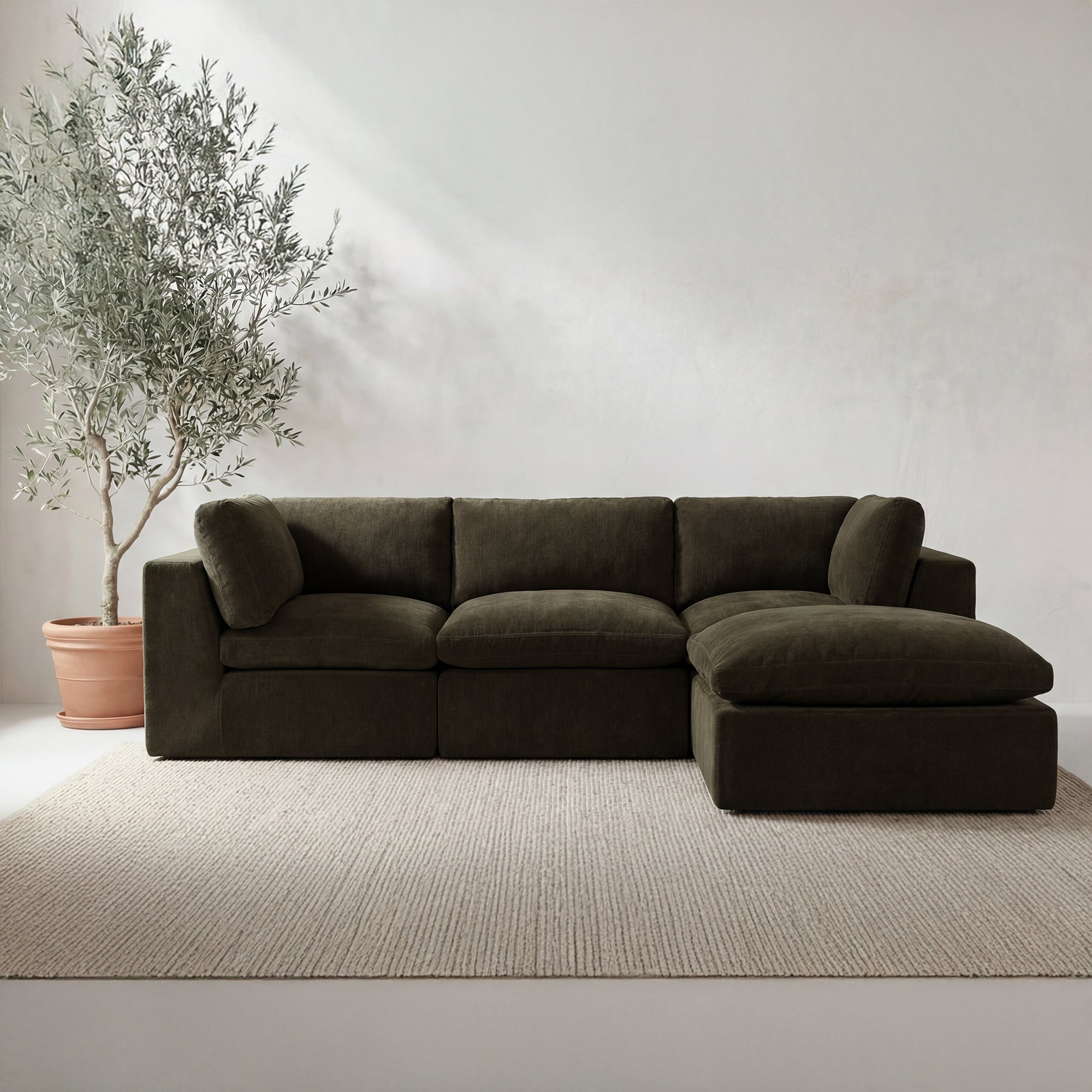 Cates Ottoman Dark by Moe's Home