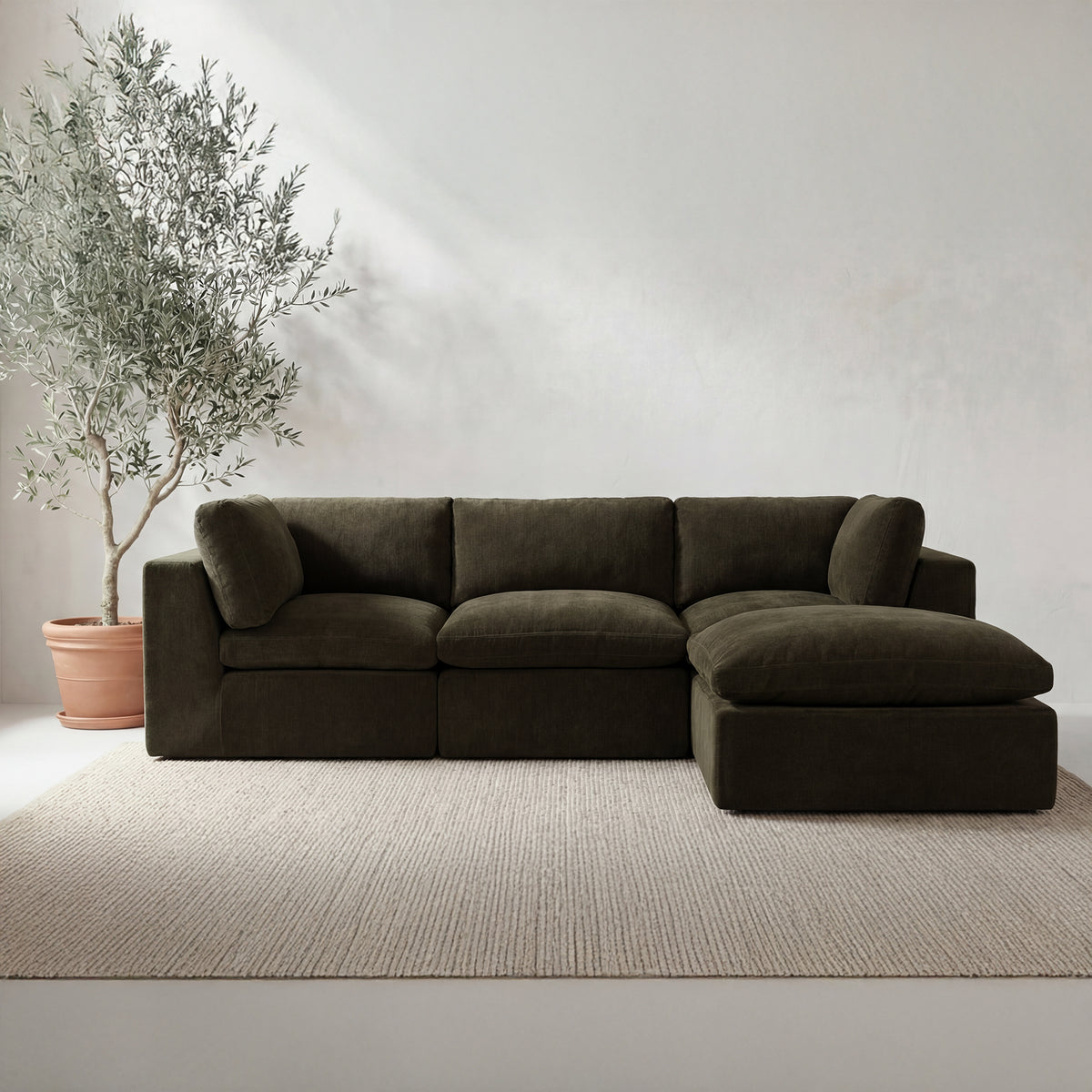 Cates Ottoman Dark by Moe's Home