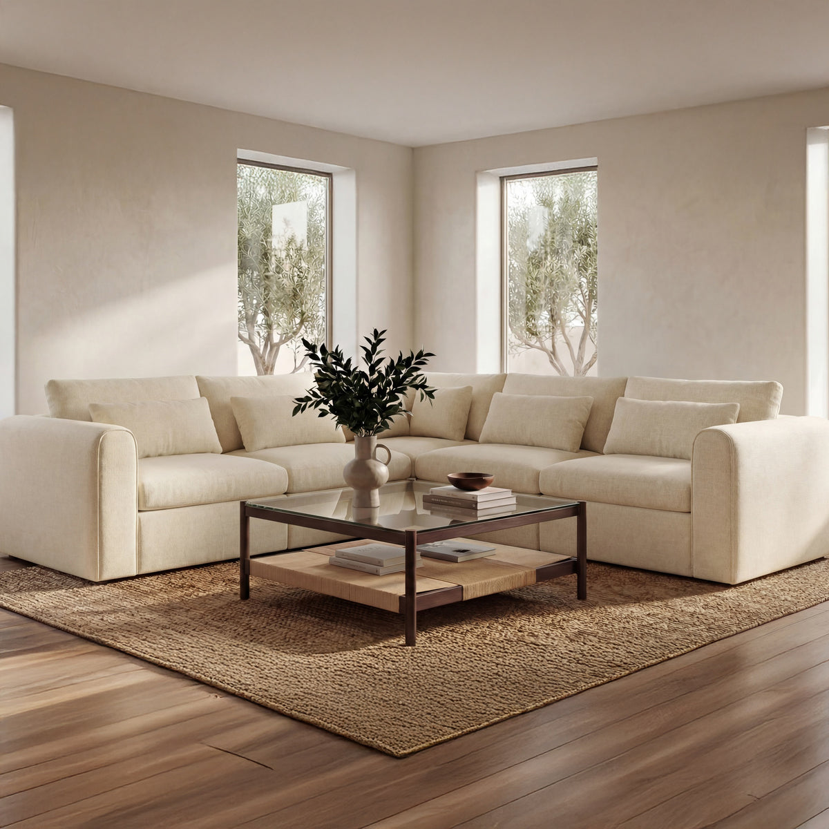 Swift Corner Chair Light by Moe's Home