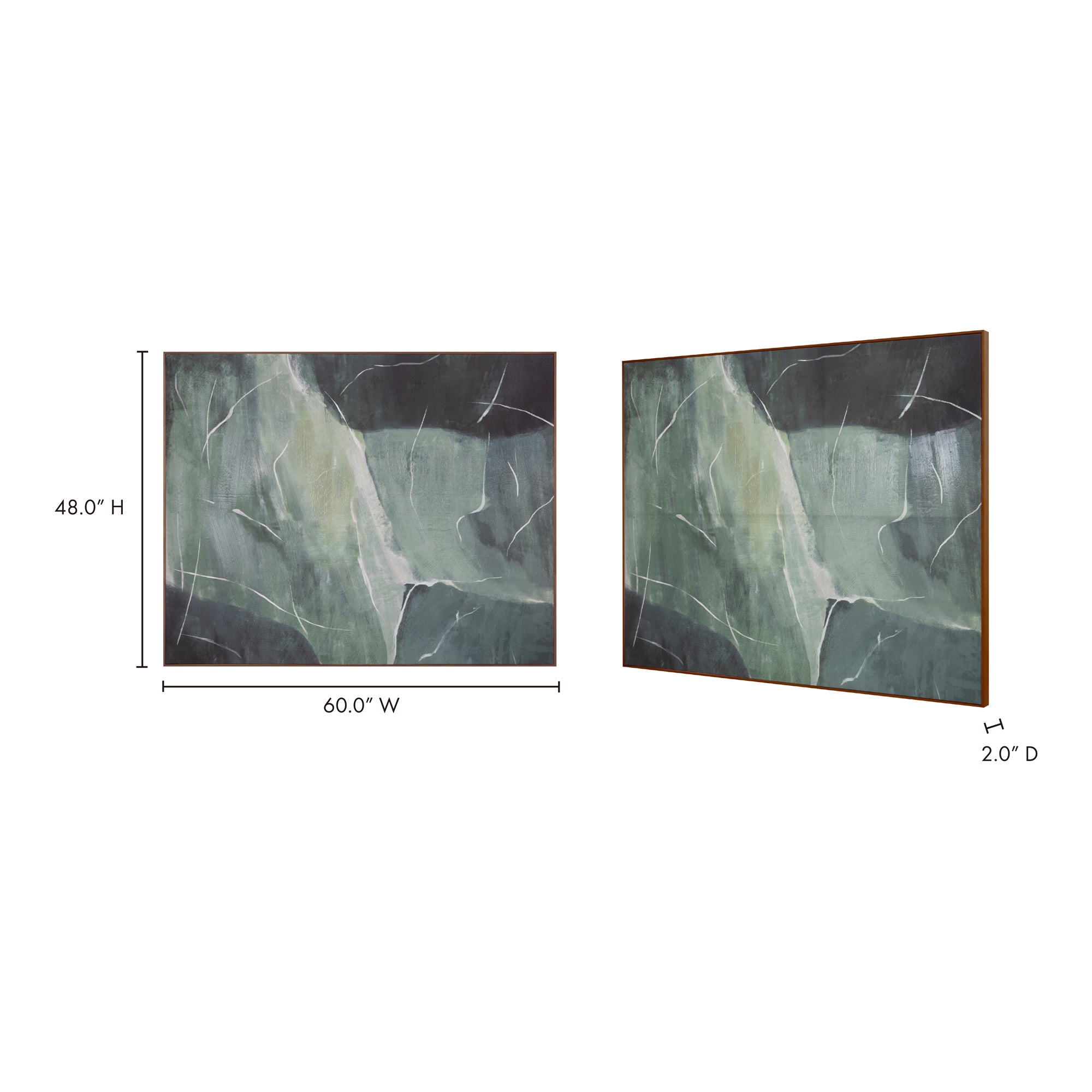 Impression Framed Painting Verdant Palette
