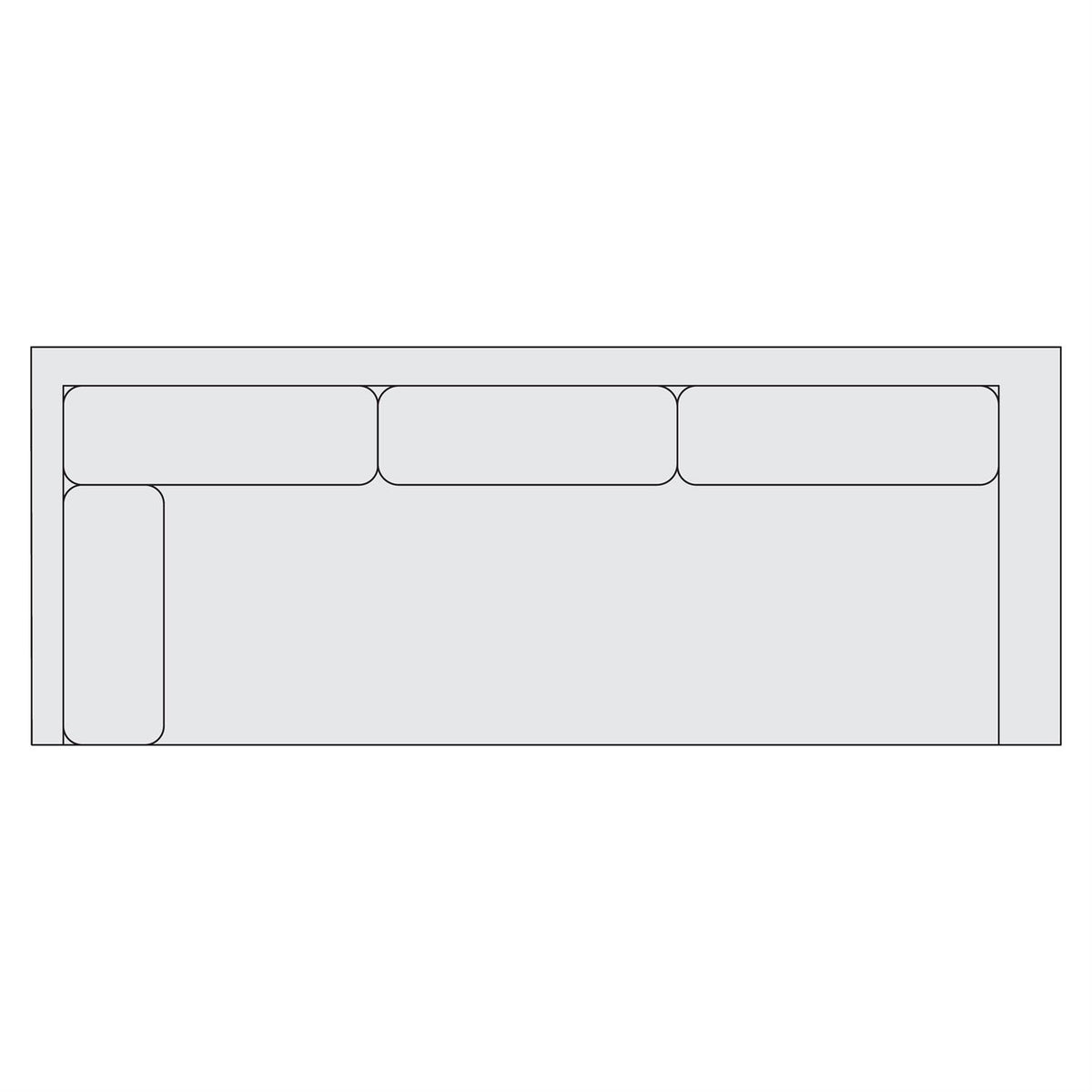 Signature Seating Fabric Left Arm Return Sofa (Y84) by Bernhardt
