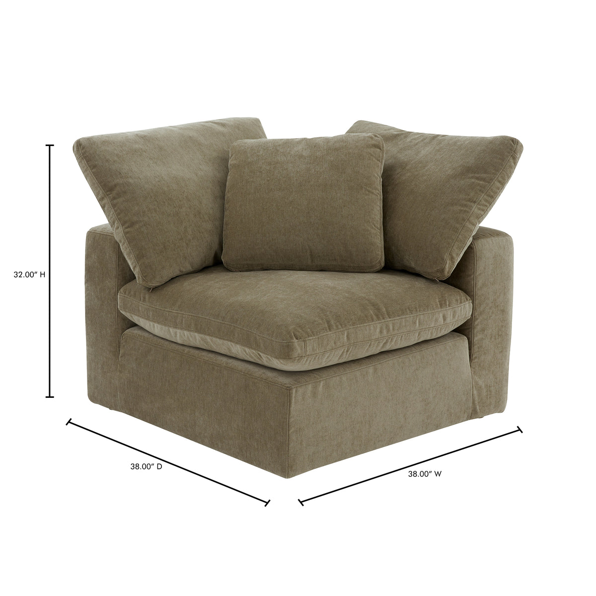 Terra Corner Chair Desert Sage by Moe's Home
