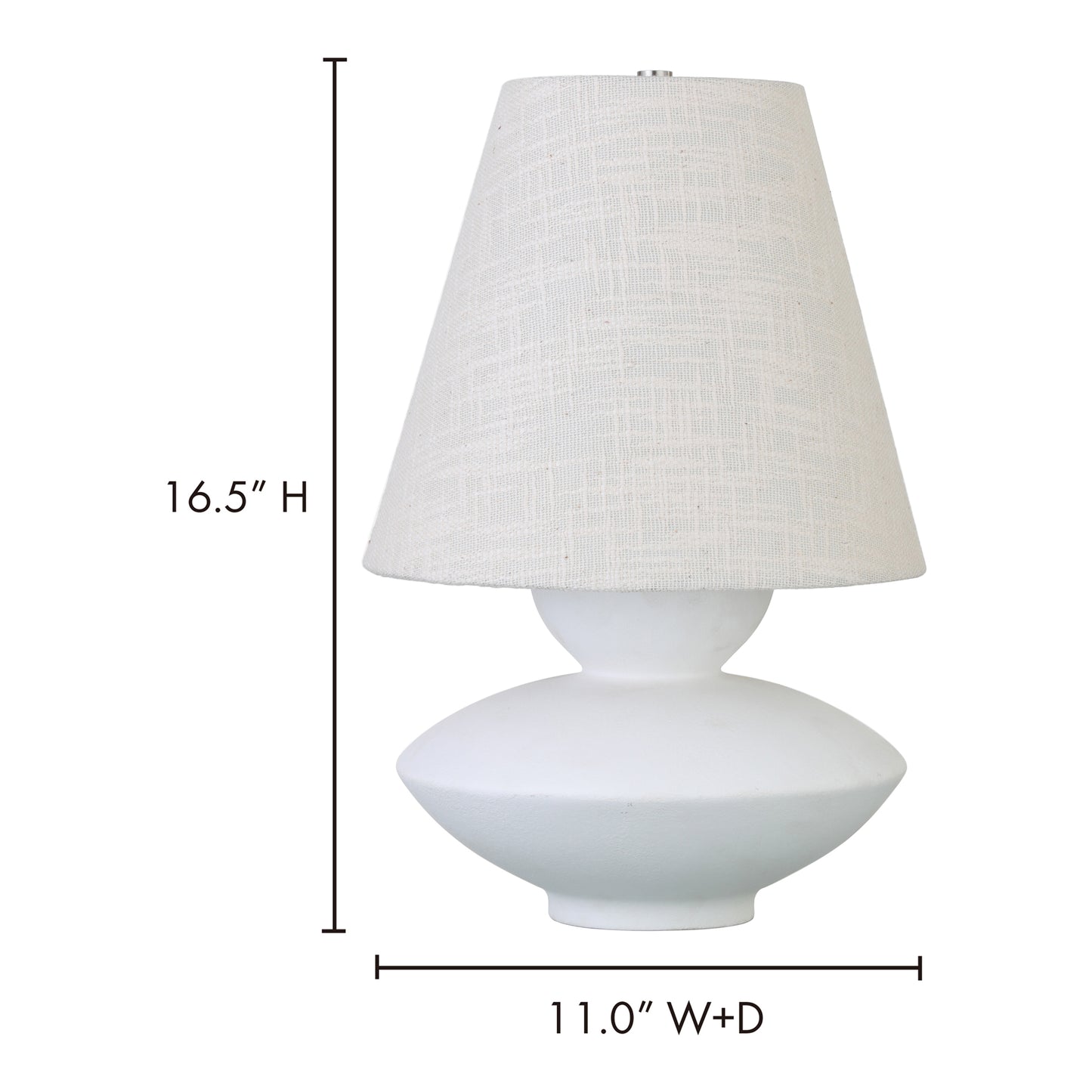 Dell Table Lamp Pearled White by Moe's Home