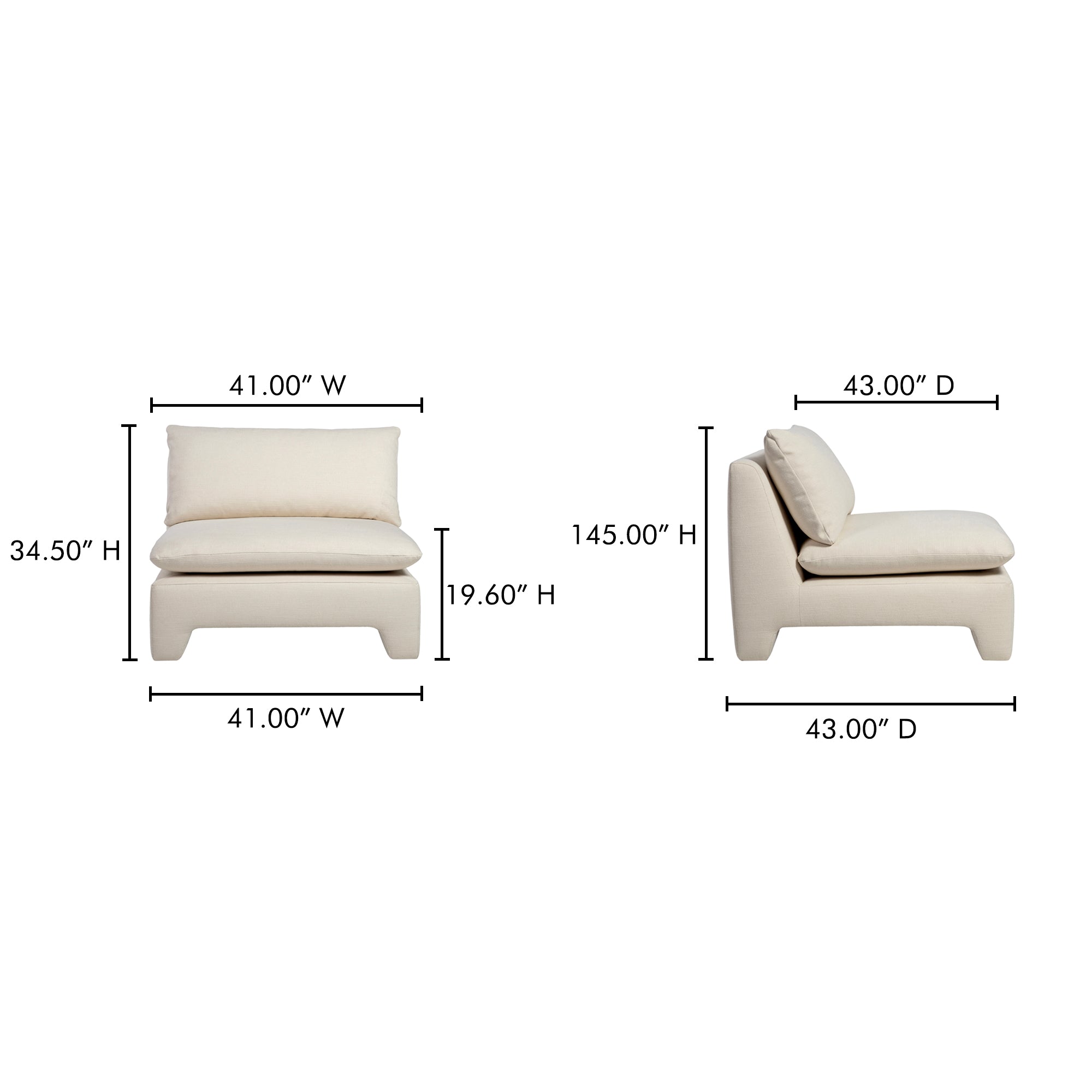 Estelle Lounge Chair Cream