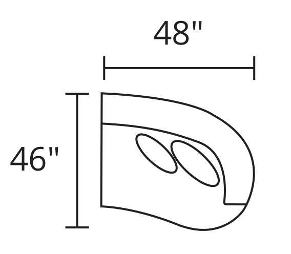 RAF Chair & 1/2 diagram — 48 x 46 in