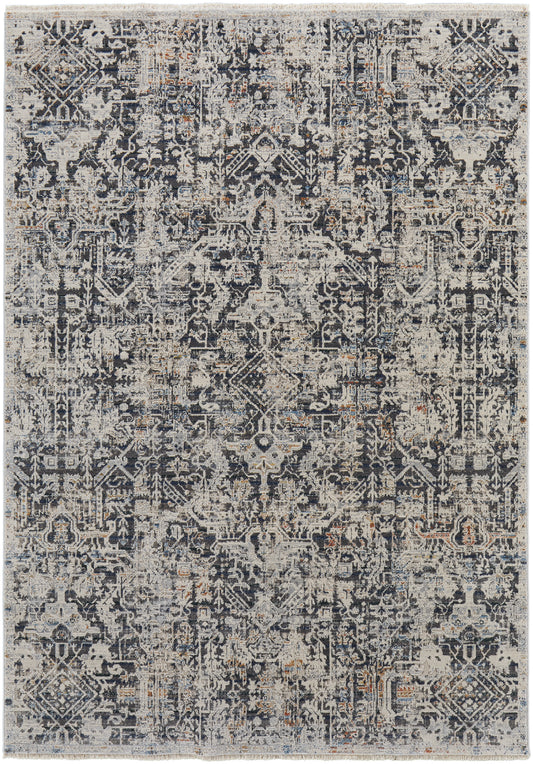 Kaia 39HUF Navy/Beige Rug by Feizy