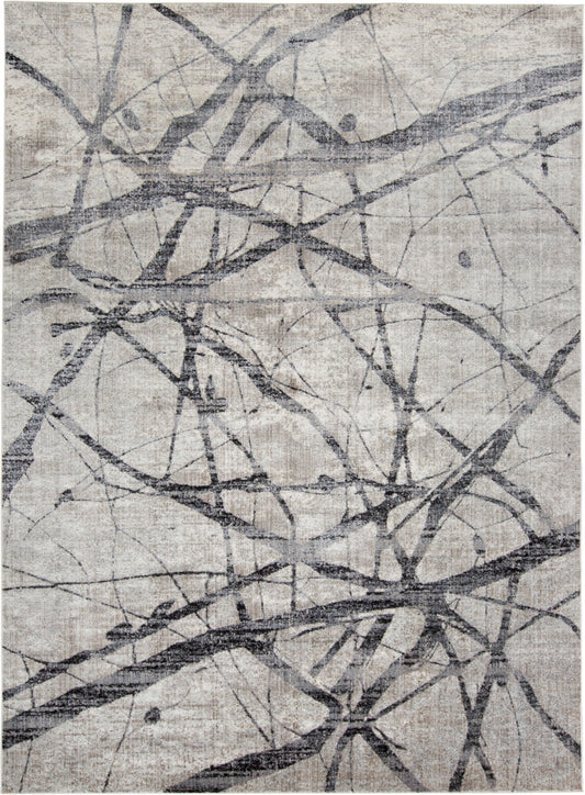 Kano 3877F Charcoal/Gray Rug by Feizy