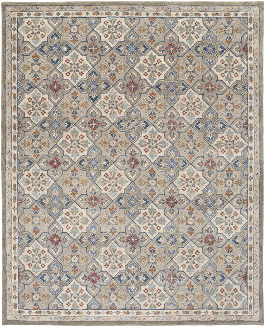 Rylan 8638F Gray/Multi Rug by Feizy