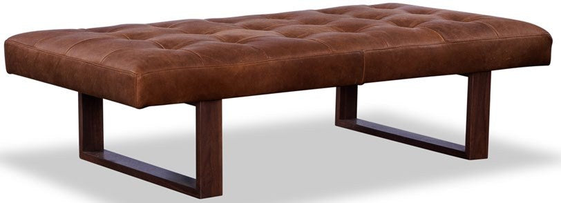 Caleb Leather Cocktail Ottoman | JL Collection