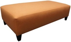 Rectangle Leather Ottoman | JL Collection