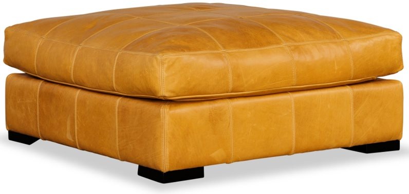 Riley Leather Cocktail Ottoman | JL Collection