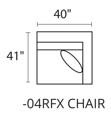 OLSEN RAF Chair diagram — 40 x 41 in