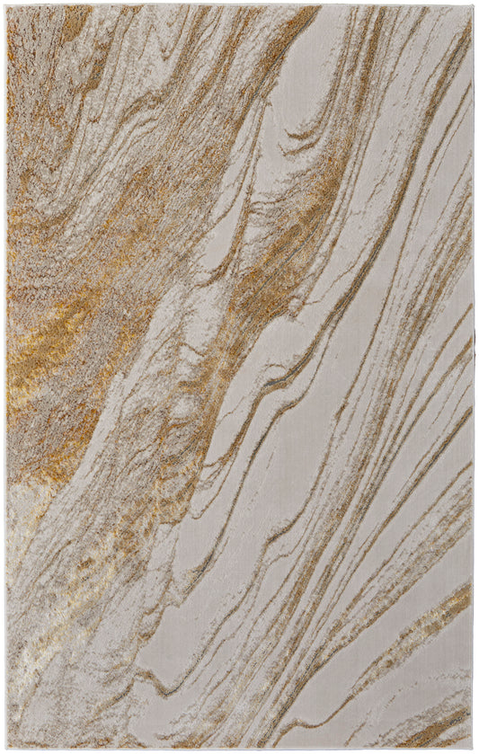 Aura 39LLF Ivory/Gold Rug by Feizy