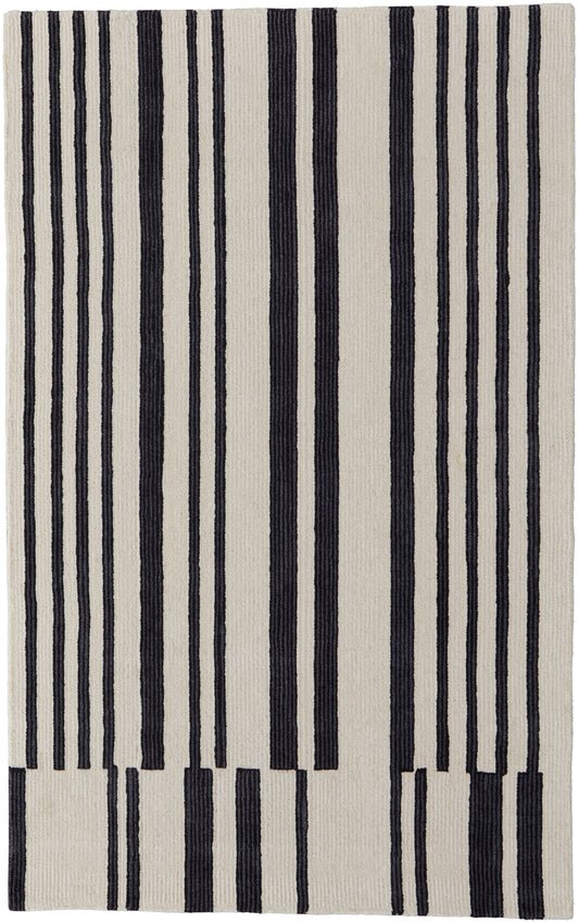 Maguire 8901F Ivory/Black Rug by Feizy