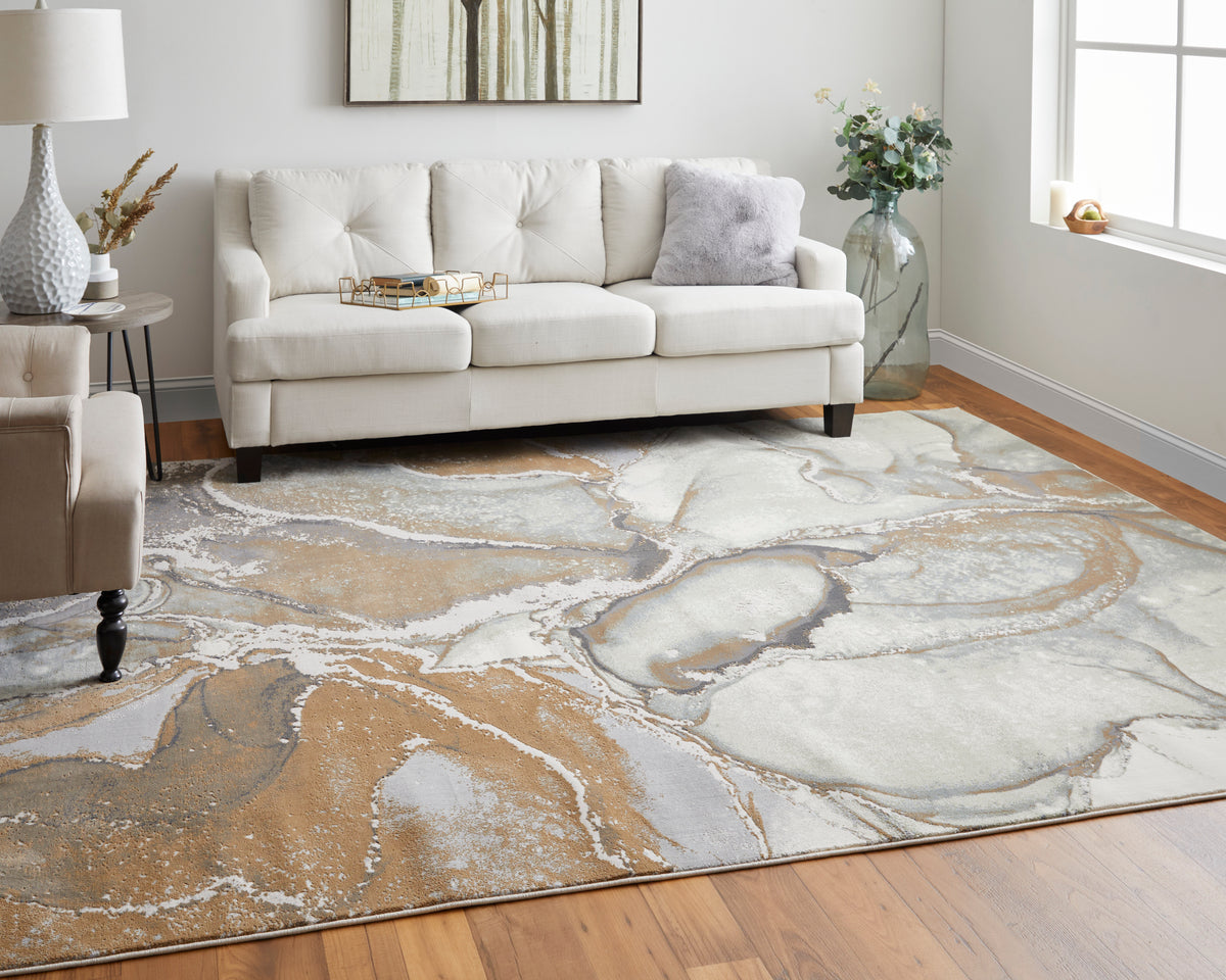 Clio 39K5F Tan/Multi Rug by Feizy