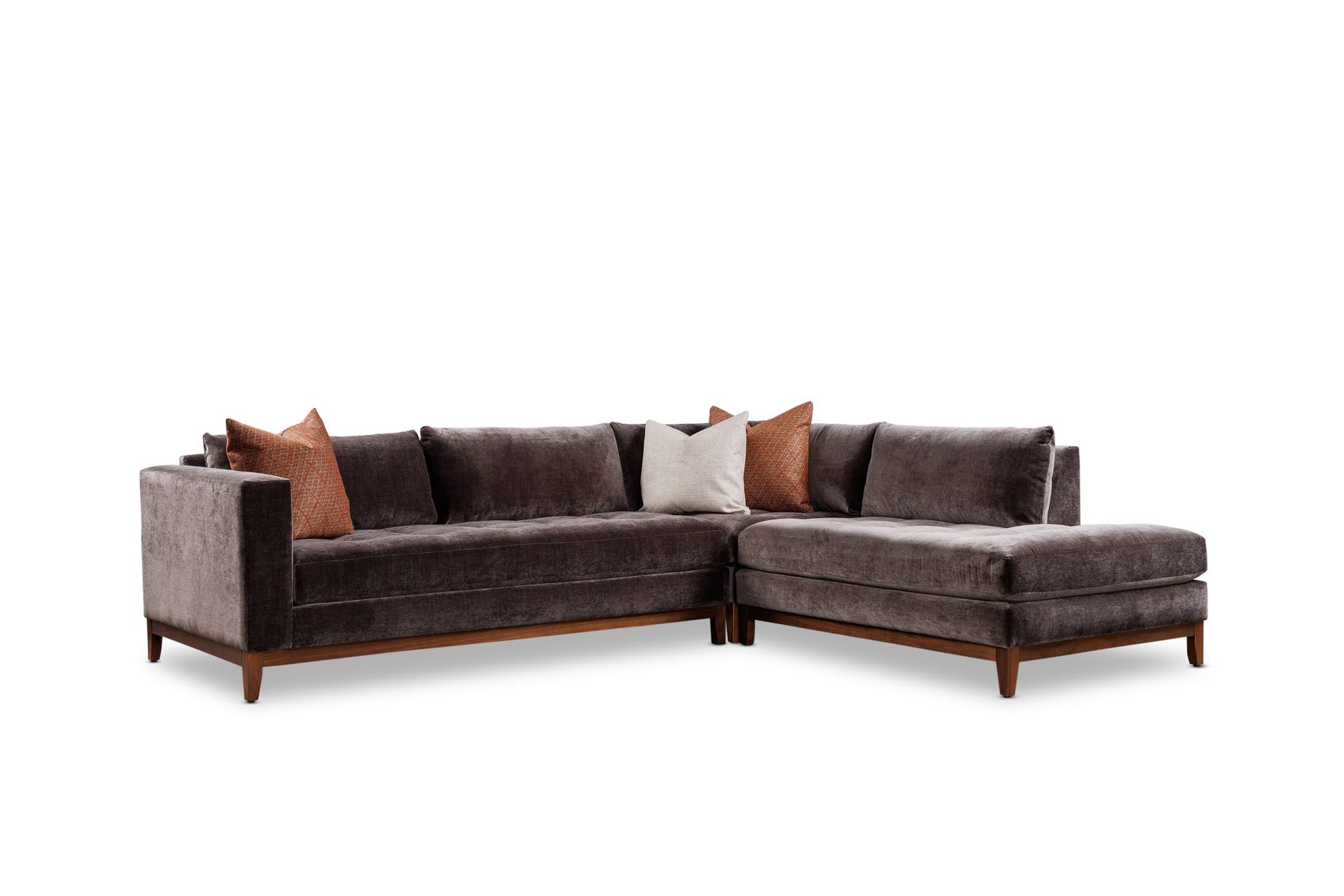 ANNABEL sectional in Andrew Espresso — main