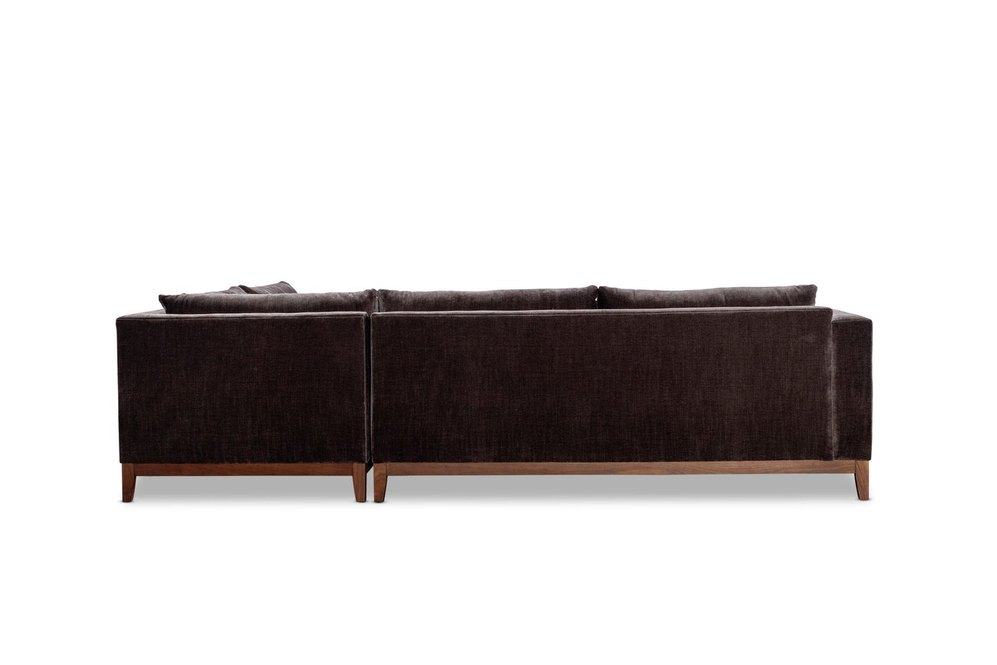 ANNABEL sectional in Andrew Espresso — back