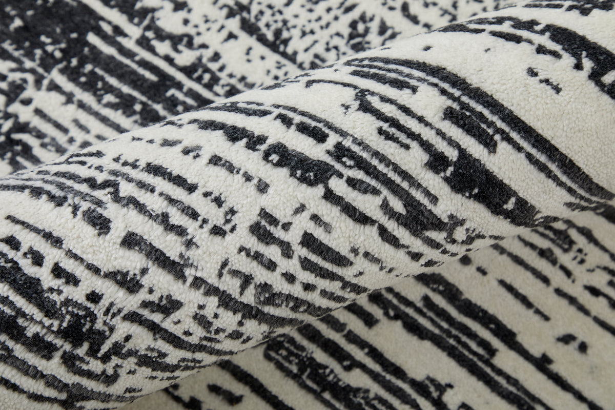 Coda 8928F Black/White Rug by Feizy