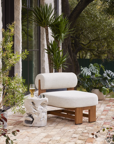 Teak Stool by Four Hands