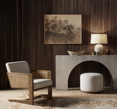 Sinclair Round Ottoman by Four Hands