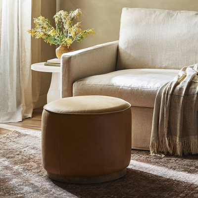 Sinclair Round Ottoman by Four Hands