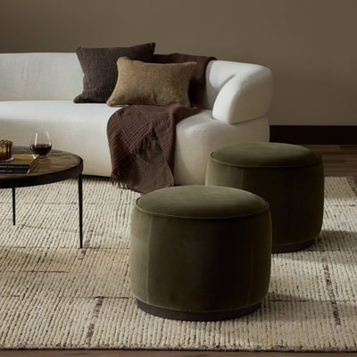 Sinclair Round Ottoman by Four Hands